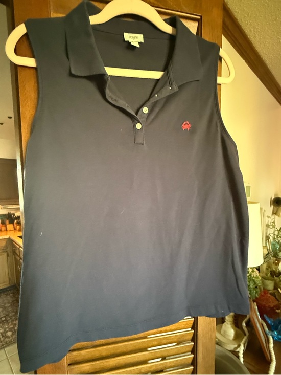 J. Crew Factory Tops - J. Crew Factory size large navy sleeveless polo size L